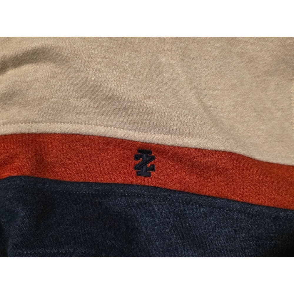 IZOD Advantage Performance Mens Large Tan Striped Crewneck Sweatshirt